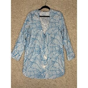 Charlie Holiday Swim Dress Cover Up Womens 6 Lace Up Beach Resortwear Vacation